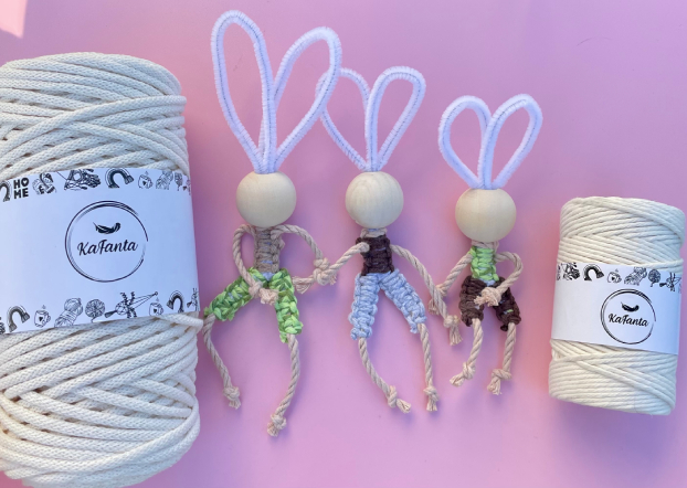 "Velikonoční macramé zajíček 🐰 | Jednoduchý návod na krásnou jarní dekoraci 🌿" 