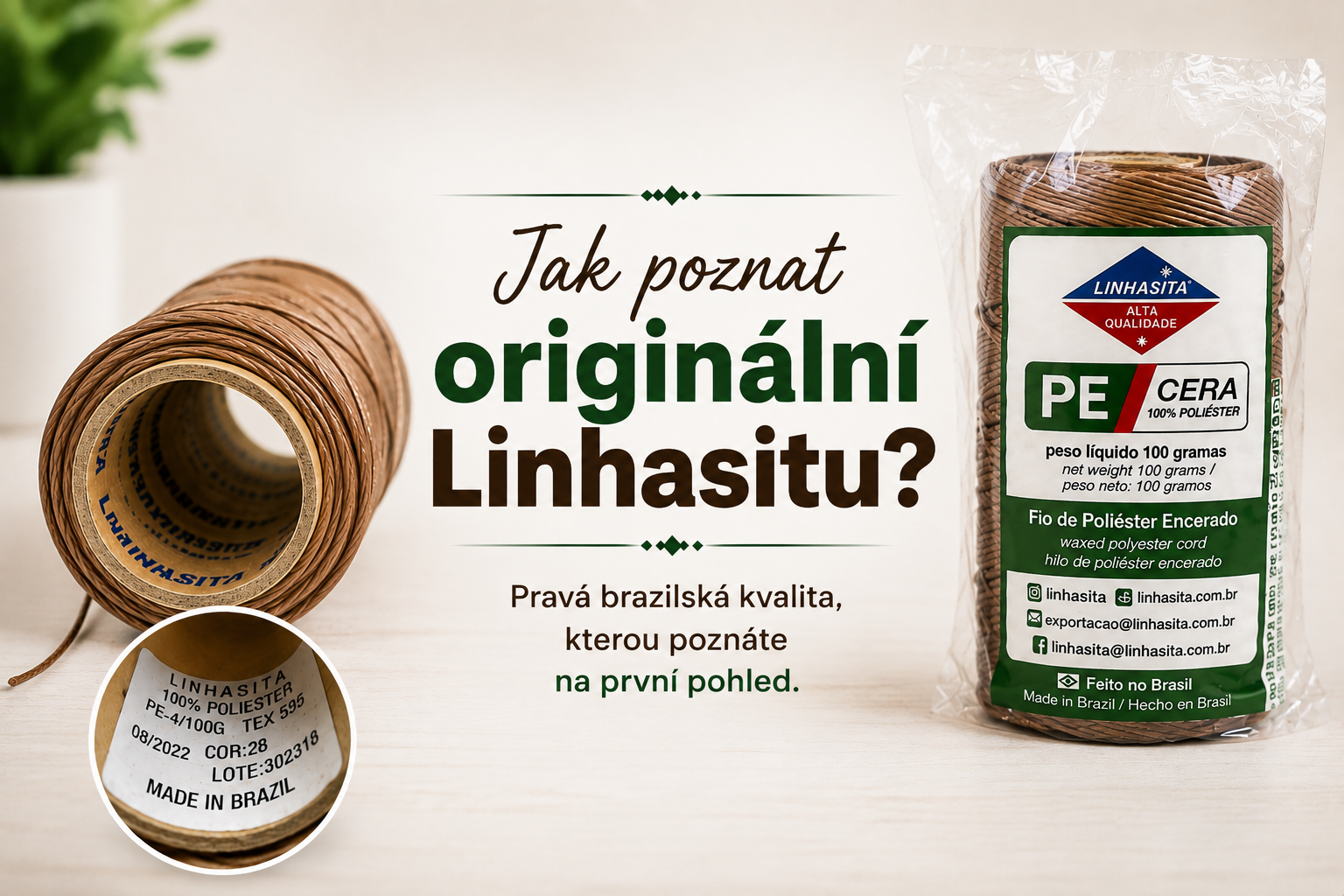 Jak poznat originální Linhasitu? Pozor na napodobeniny voskovaných šňůr