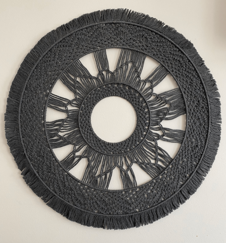 Kovový kruh na výrobu mandaly/lapače o průměru 80cm - autorka Jana Dohnalová