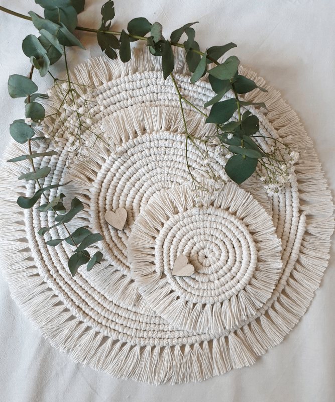 Rozčesávatelná macrame příze KaFanta 5 mm v barvě natural - autor Šárka Braumová @flying.macrame