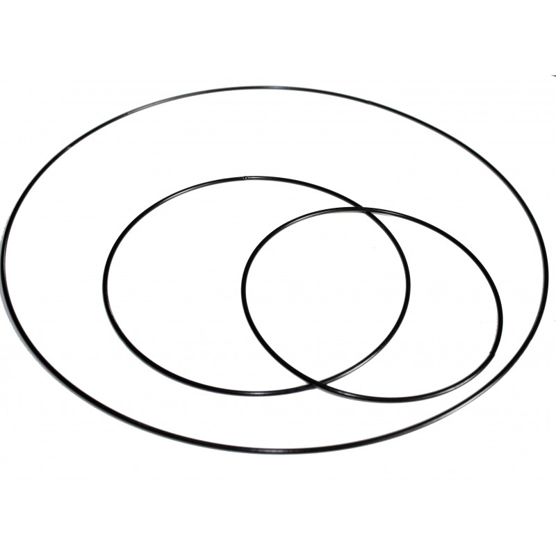 Kovový kruh na lapač snů Ø45 cm - černý