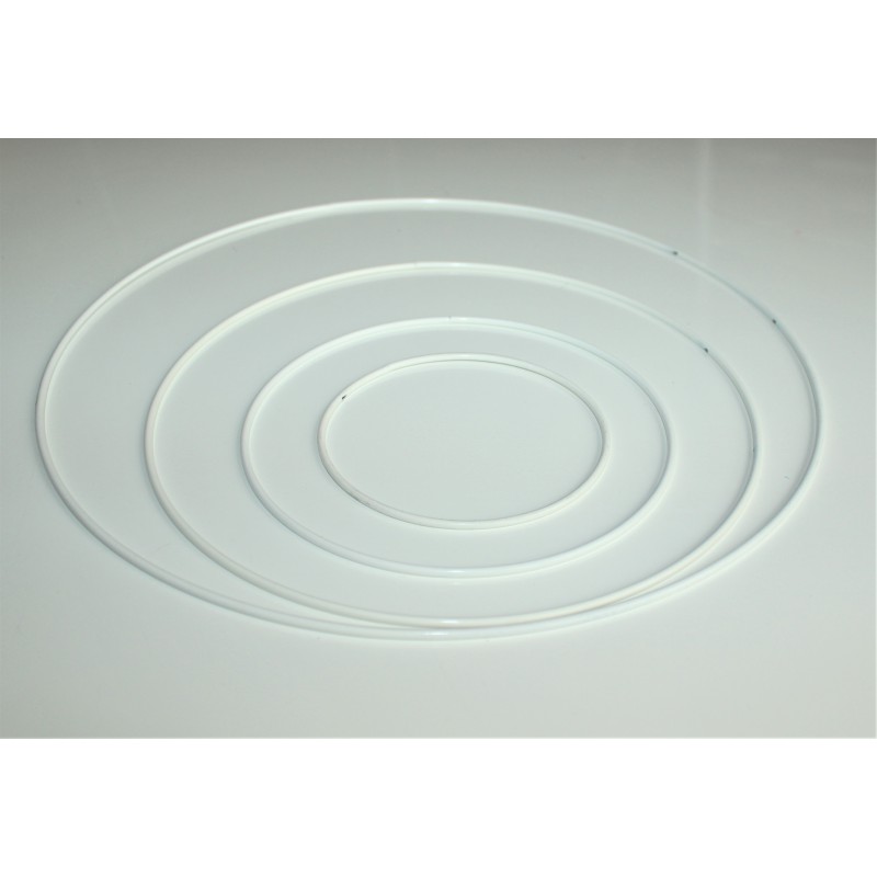 Kovový kruh na lapač snů Ø80 cm - bílý