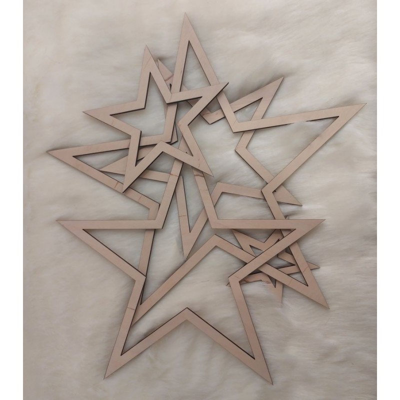 Dřevěná hvězda 28cm