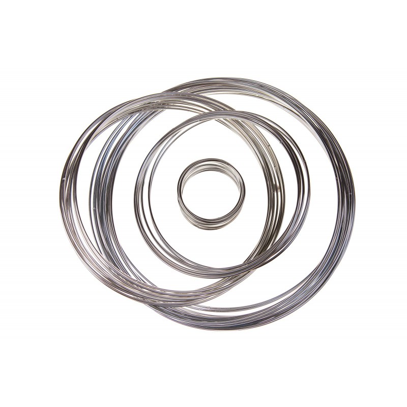 Kovový kruh na lapač snů Ø13,5 cm - stříbrný