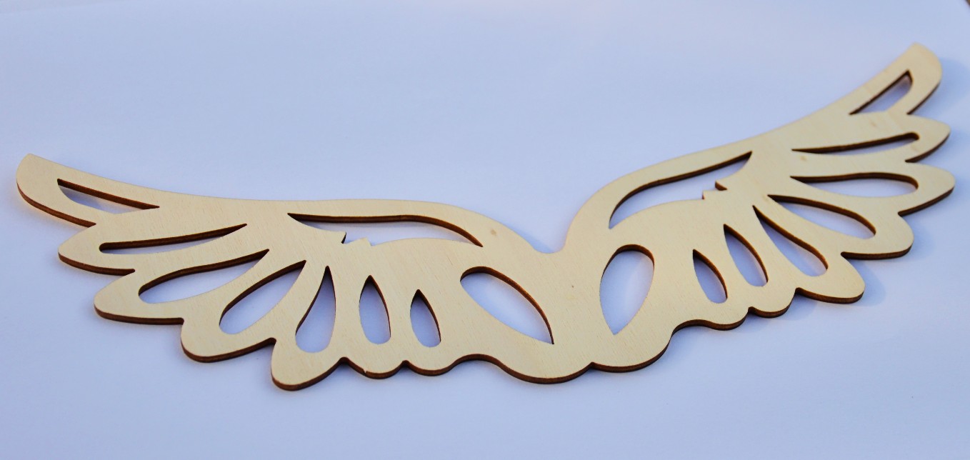 Pevnější filc na podlepení křídel macrame andílků/peříček - bílý