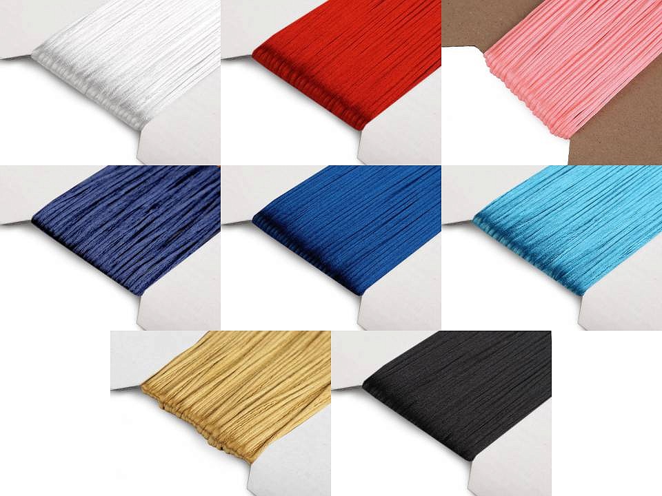 Saténová šňůrka 1mm - bordó