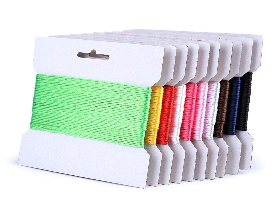 Saténová šňůrka 1mm - tmavě zelená