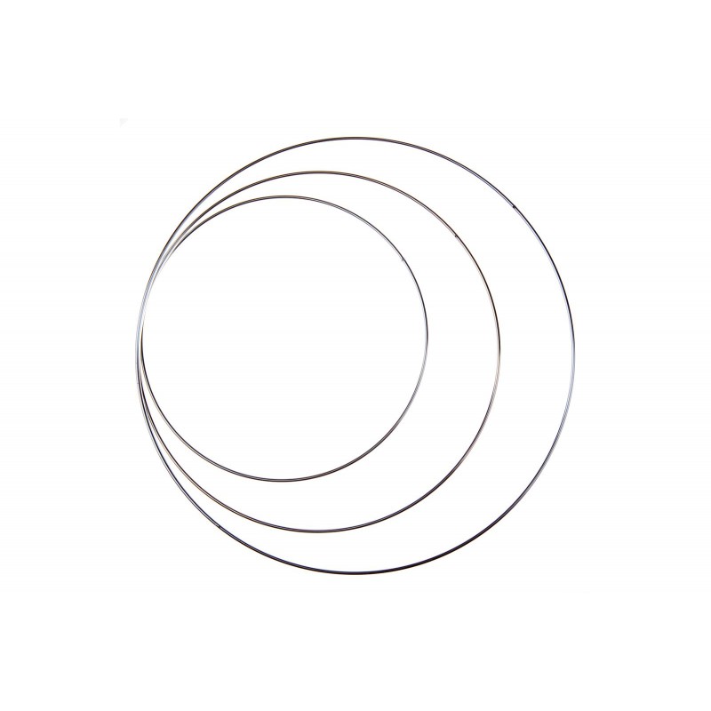 Kovový kruh na lapač snů Ø40 cm - bílý 2.jakost