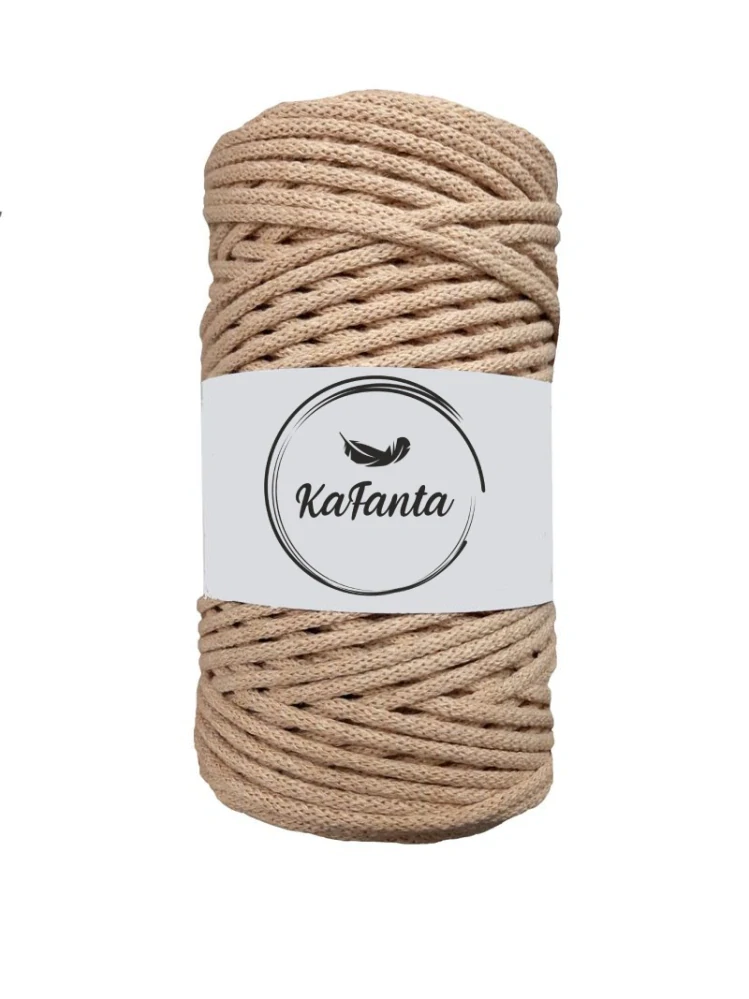 Bavlněná šňůra KaFanta 3 mm - cappuccino