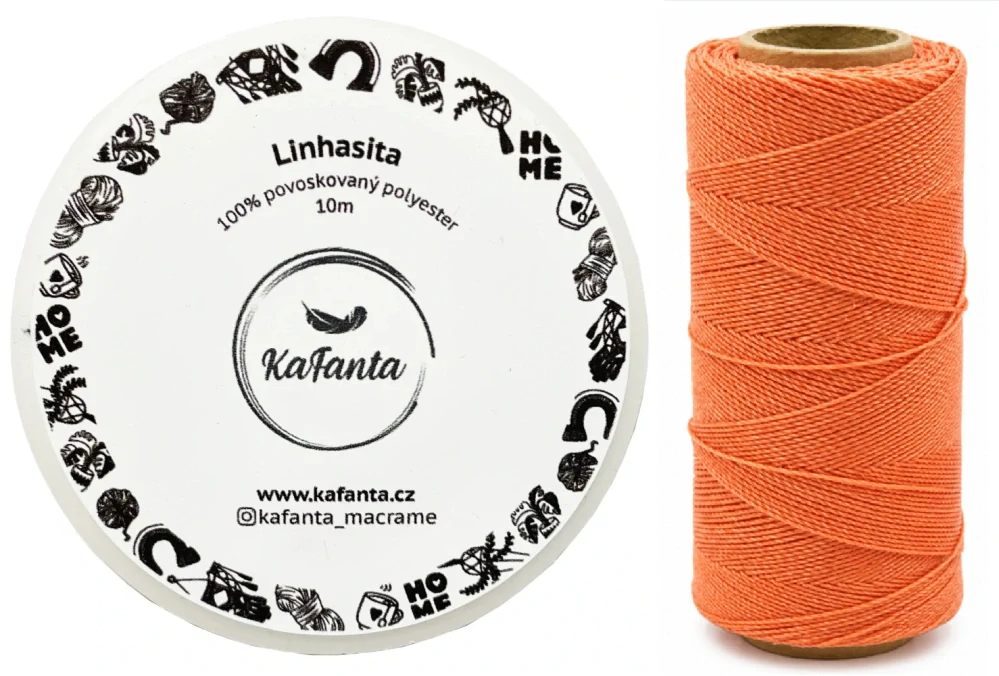 Voskovaná šňůra Linhasita 1 mm - barva 640 - 10m
