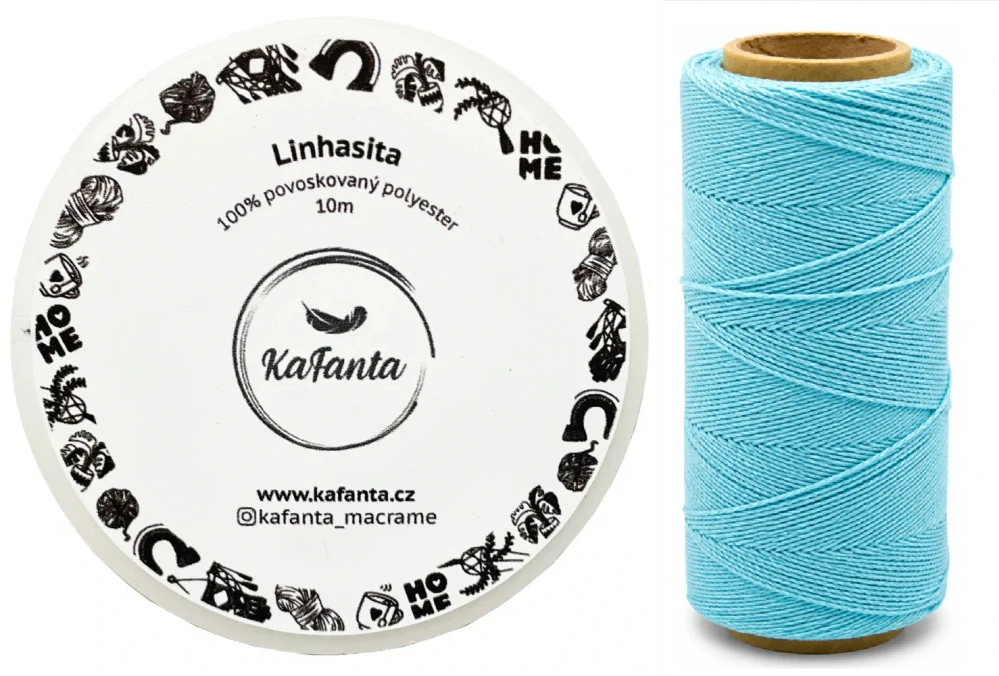 Voskovaná šňůra Linhasita 1 mm - barva 398 - 10m