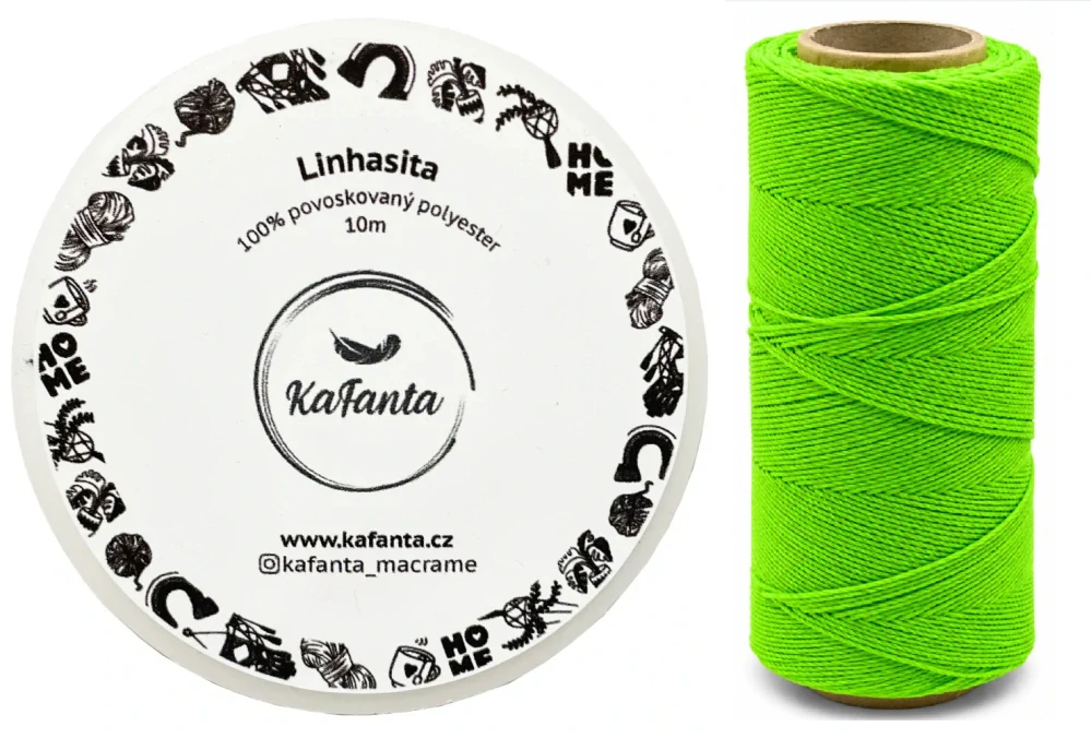 Voskovaná šňůra Linhasita 1 mm - barva 329 - 10m