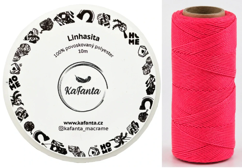 Voskovaná šňůra Linhasita 1 mm - barva 328 - 10m