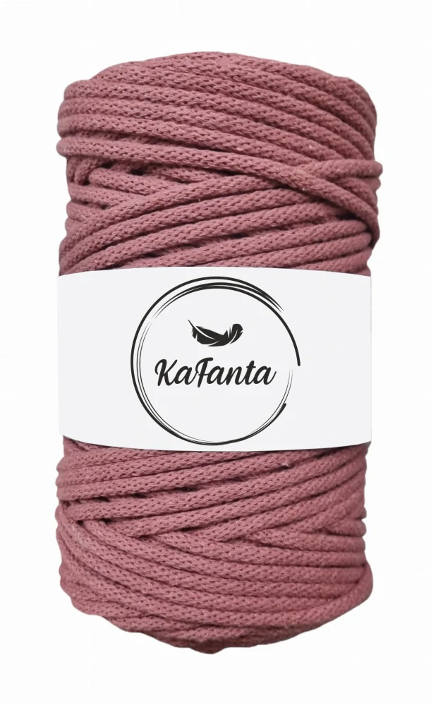 Bavlněná šňůra KaFanta 5 mm - divoká růže