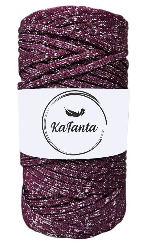 Polyesterová příze plochá 5mm/100m glitter wine