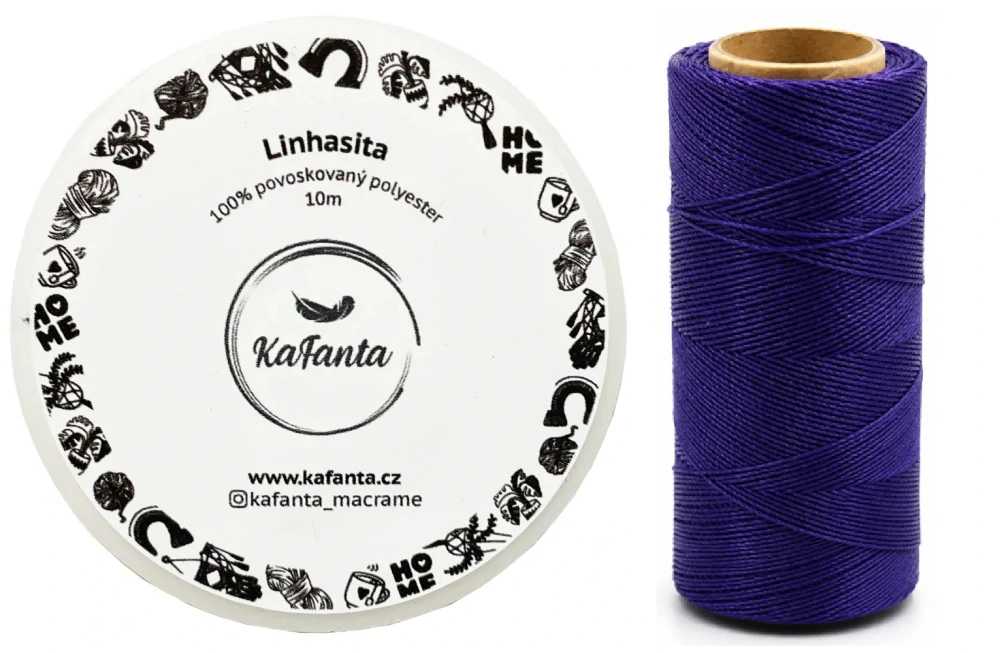 Voskovaná šňůra Linhasita 0,75 mm - barva 369 - 10m