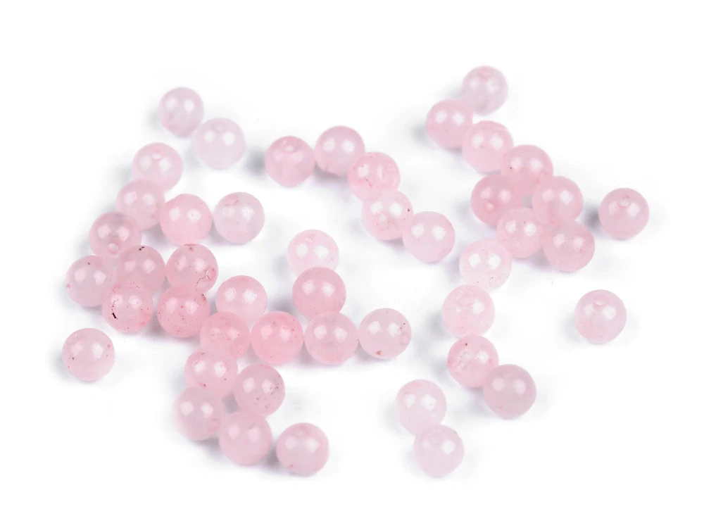 Minerální korálky Růženín Ø4 mm - 10 ks