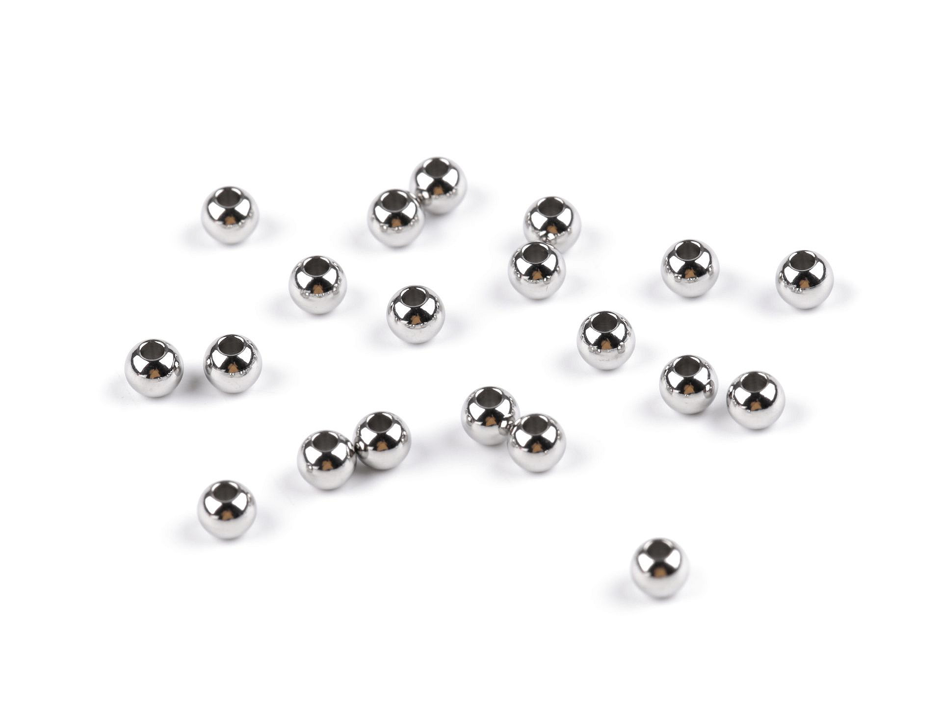 Korálky z nerezové oceli Ø4 mm - 10 ks