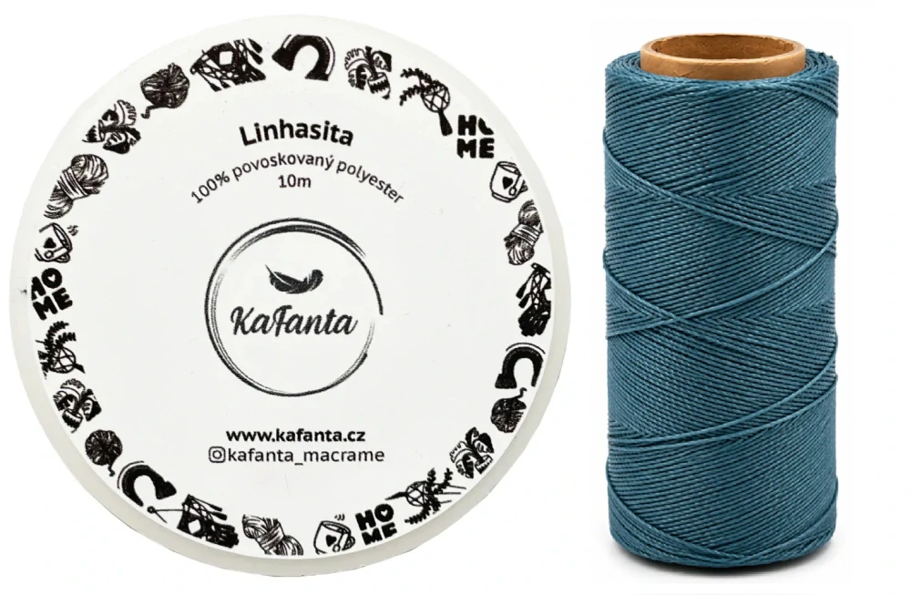 Voskovaná šňůra Linhasita 0,75 mm - barva 384 - 10m