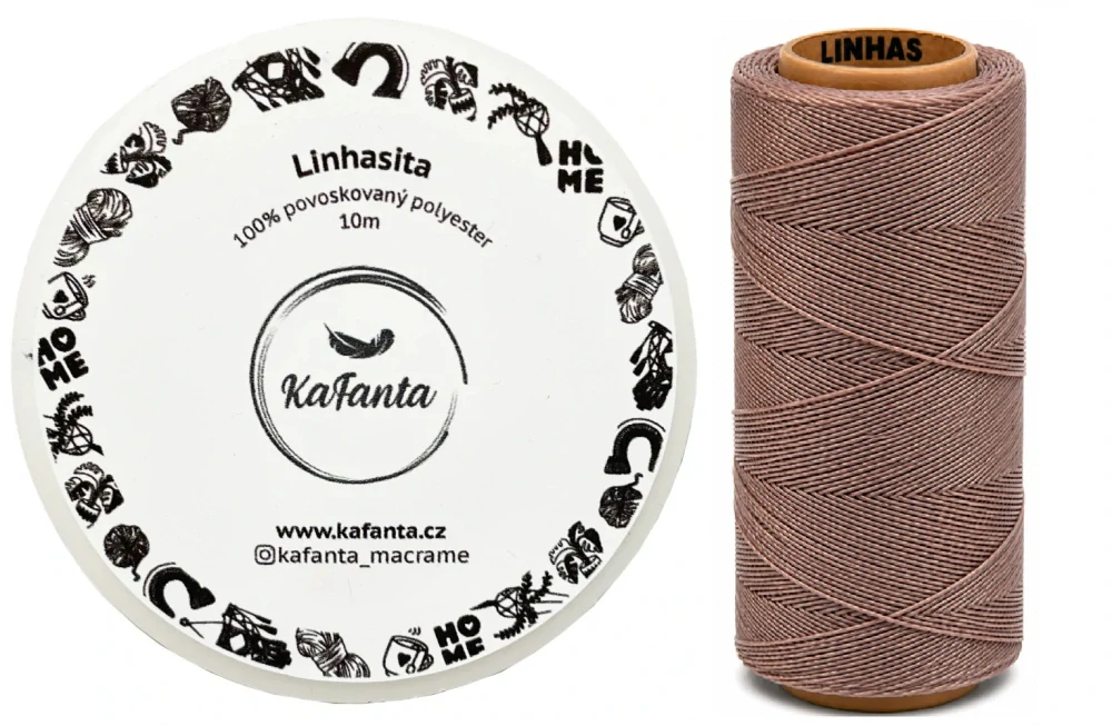 Voskovaná šňůra Linhasita 0,75 mm - barva 214 - 10m