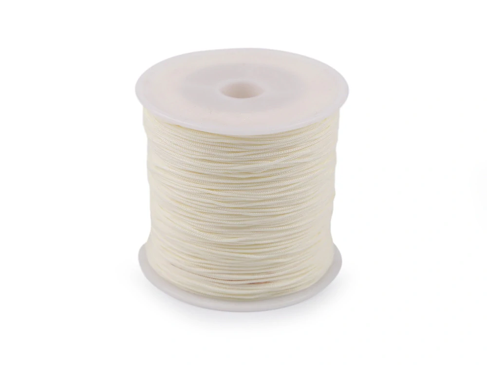 Polyesterová šňůrka PES 0,8 mm - vanilková