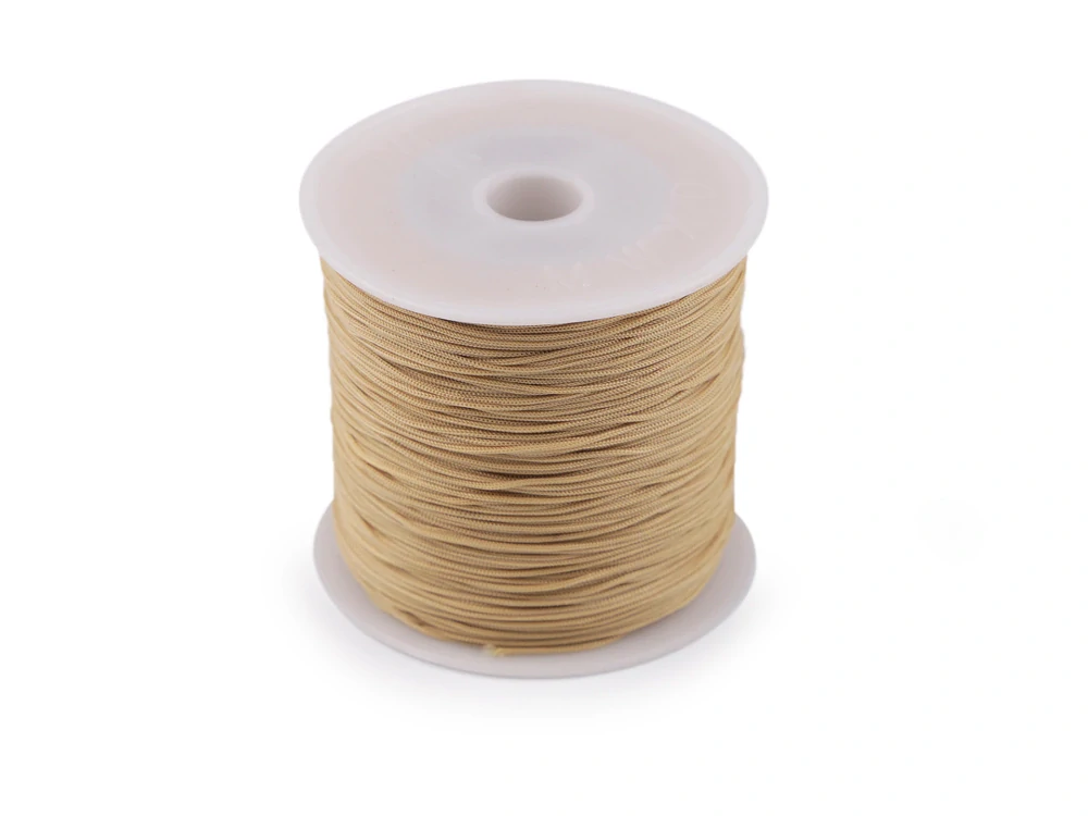 Polyesterová šňůrka PES 0,8 mm - béžová