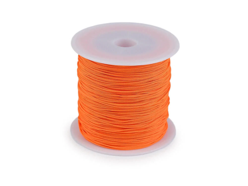 Polyesterová šňůrka PES 0,8 mm - oranžová