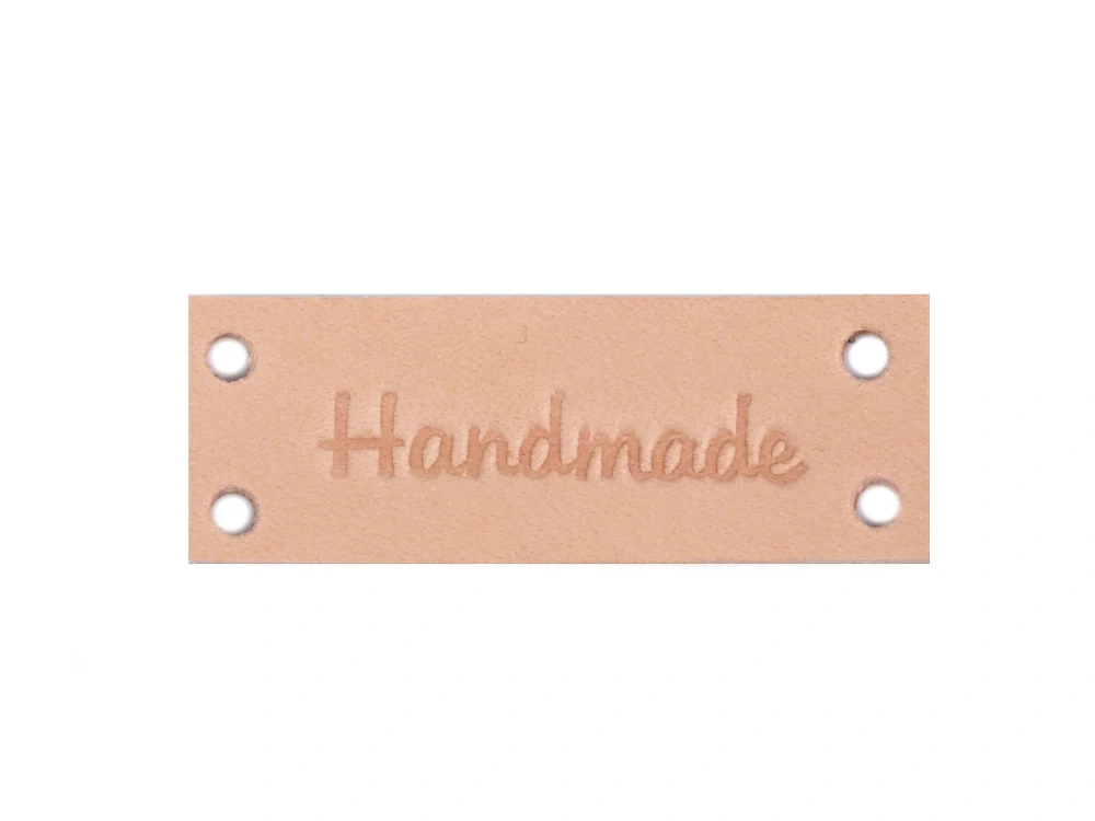 Kožený štítek Handmade – přírodní kožená cedulka