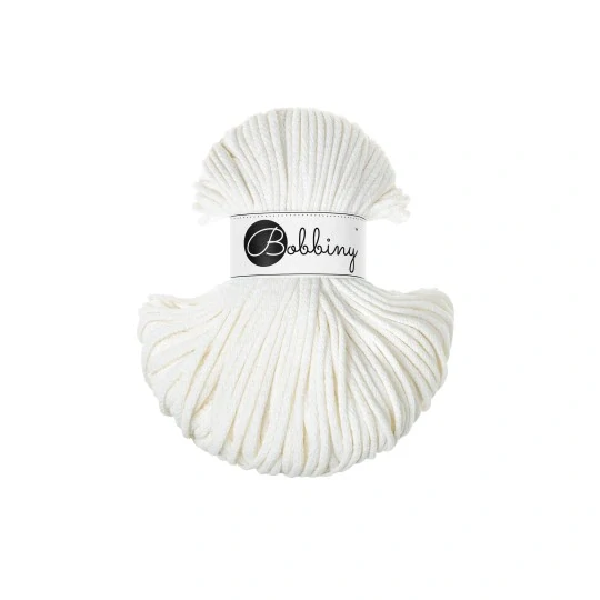 Bobbiny Classic 4 mm Off White – bavlněná šňůra 100 m na macramé a háčkování