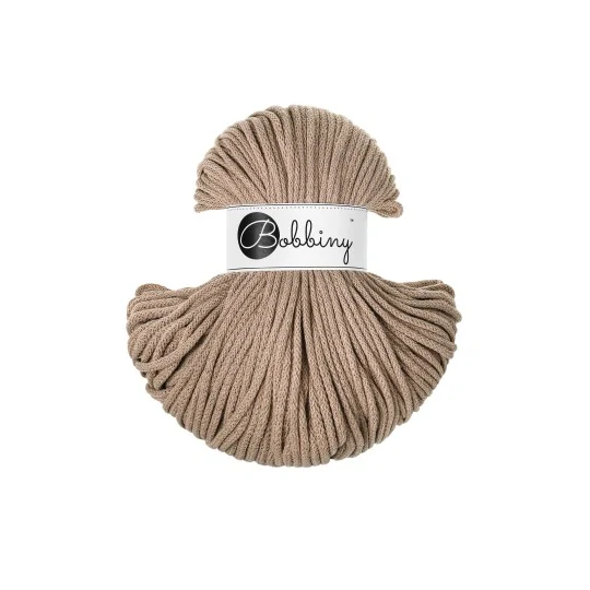 Bobbiny Classic 4 mm Sand – bavlněná šňůra 100 m na macramé a háčkování