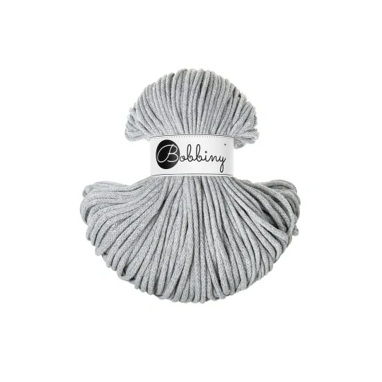 Bobbiny Classic 4 mm Light Grey – bavlněná šňůra 100 m na macramé a háčkování
