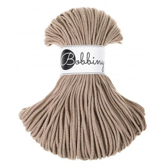 Bobbiny Junior 3 mm – bavlněná šňůra 100 m Sand