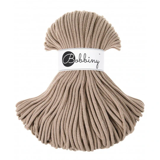 Bobbiny Premium 5 mm Sand – bavlněná šňůra 100 m | Macramé a háčkování