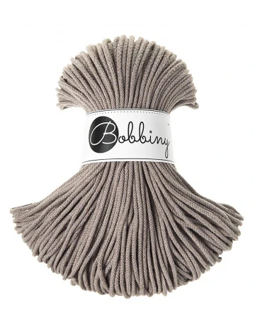 Bobbiny Junior 3 mm – bavlněná šňůra 100 m Coffee