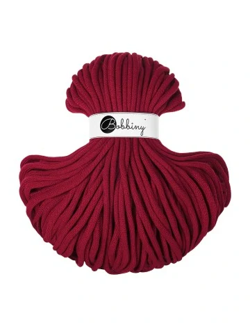 Bobbiny Premium 5 mm Red Velvet – bavlněná šňůra 100 m | Macramé a háčkování