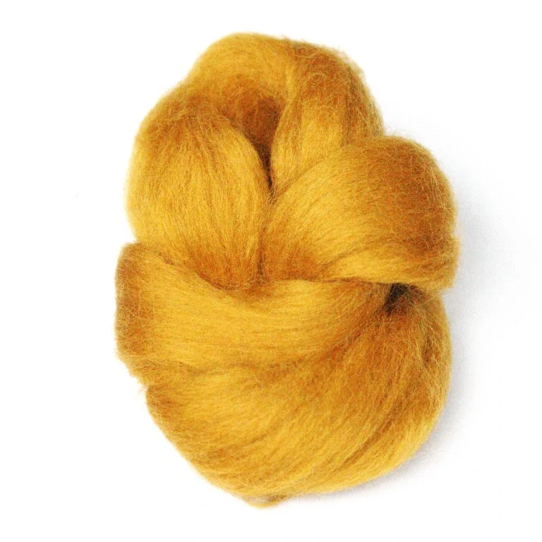Česaná merino vlna 20 g - zlatá