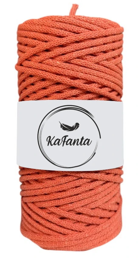 Bavlněná šňůra KaFanta 3 mm - dýňová