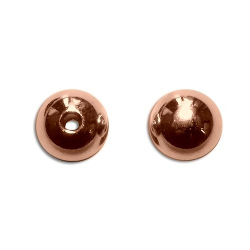 Stříbrný korálek Ag 925 – kulička 3 mm, růžově pozlacená 18K