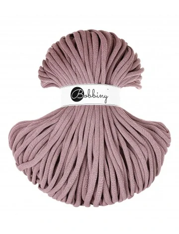 Bobbiny Jumbo 9 mm prémiová bavlněná šňůra - Mauve
