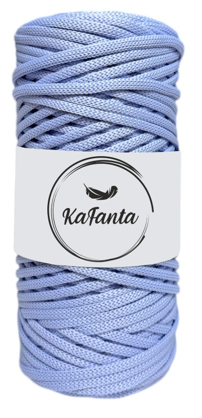 Polyesterová příze plochá 3mm/100m baby blue
