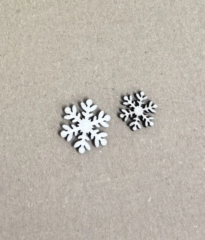 Dřevěný výřez Sněhová vločka I. 1,5cm