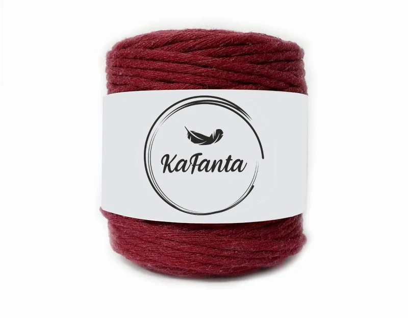 Macrame příze KaFanta 5mm/100m - bordó