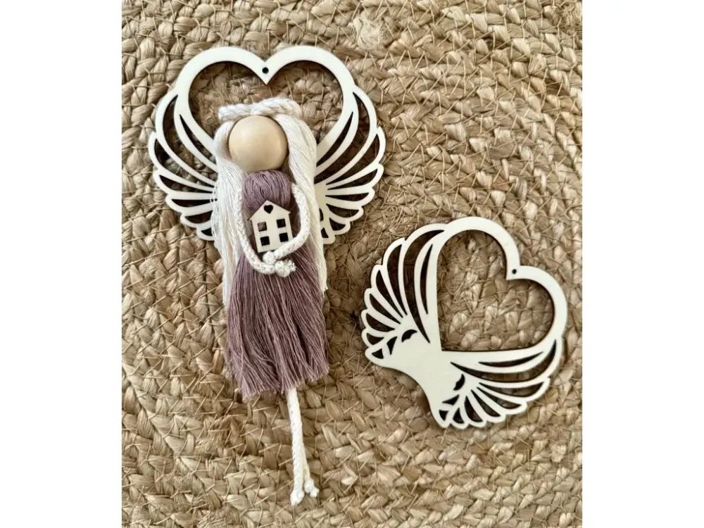 Andělská křídla Amor - dřevěný výřez