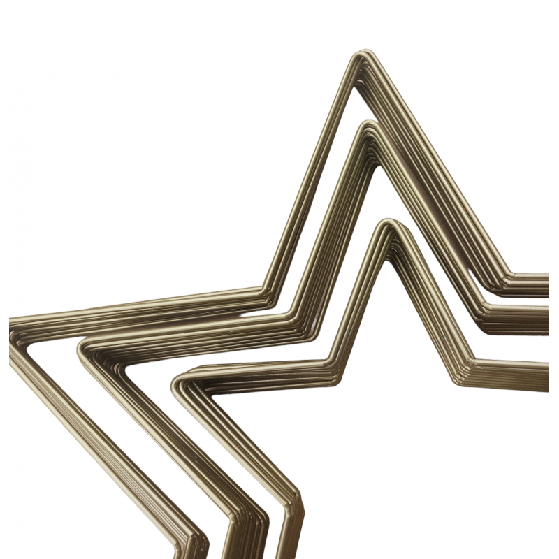 Kovová hvězda Ø40 cm - zlatá