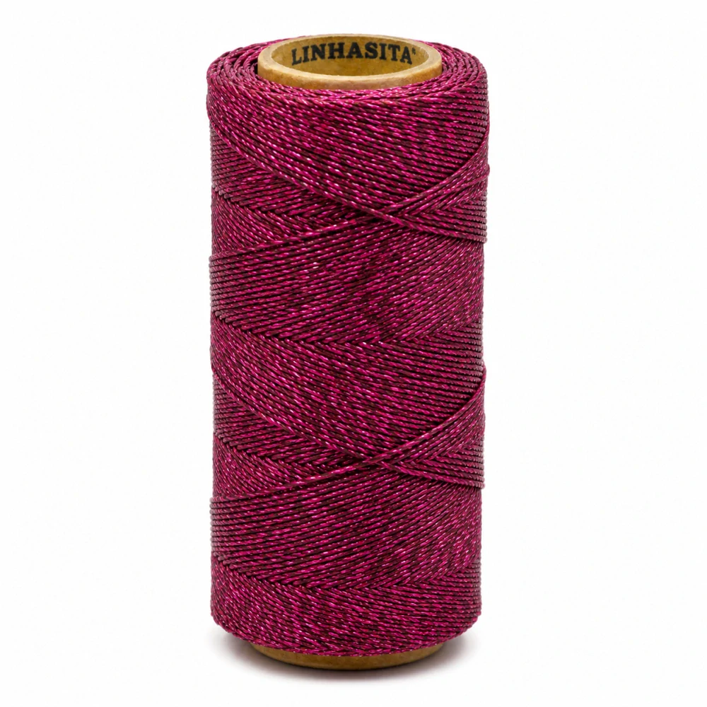 Voskovaná šňůra Linhasita 1 mm - barva PINK
