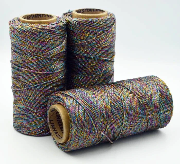 Voskovaná šňůra Linhasita 1 mm - barva MULTICOLOR - 10m
