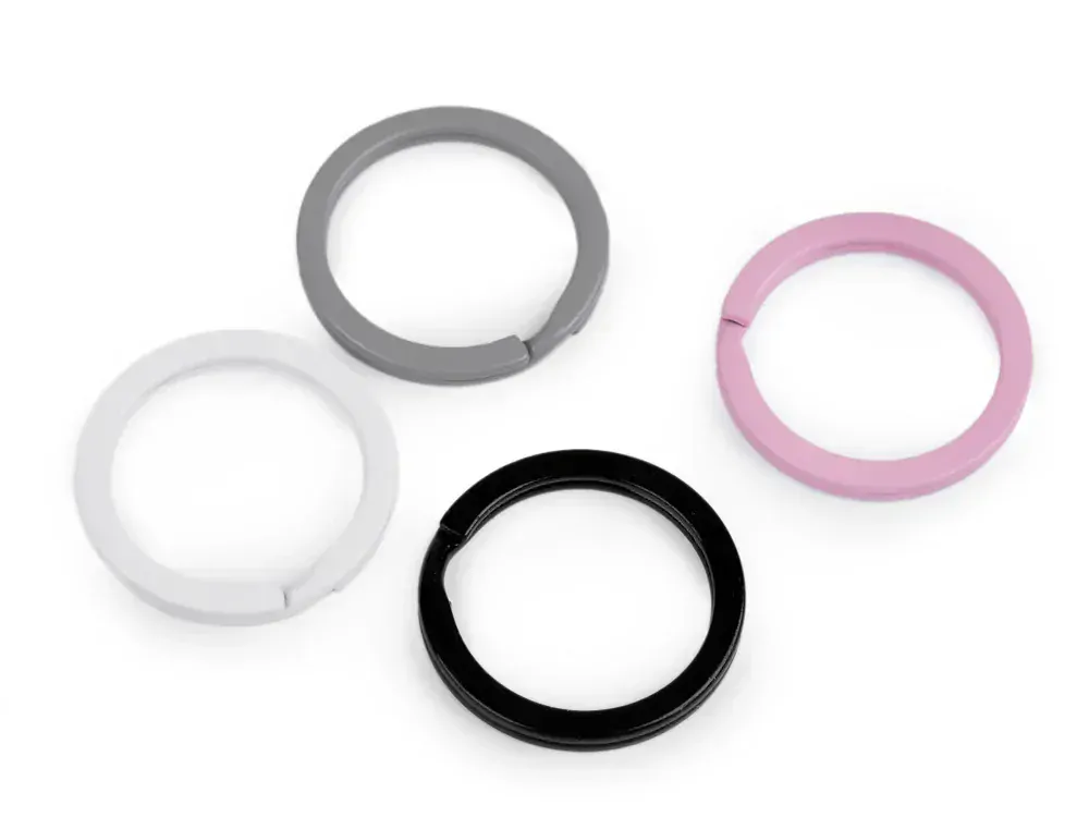 Kovová karabina/kroužek Ø30 mm - růžová