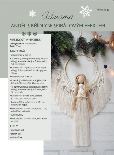 Makramé andělé - kniha návodů