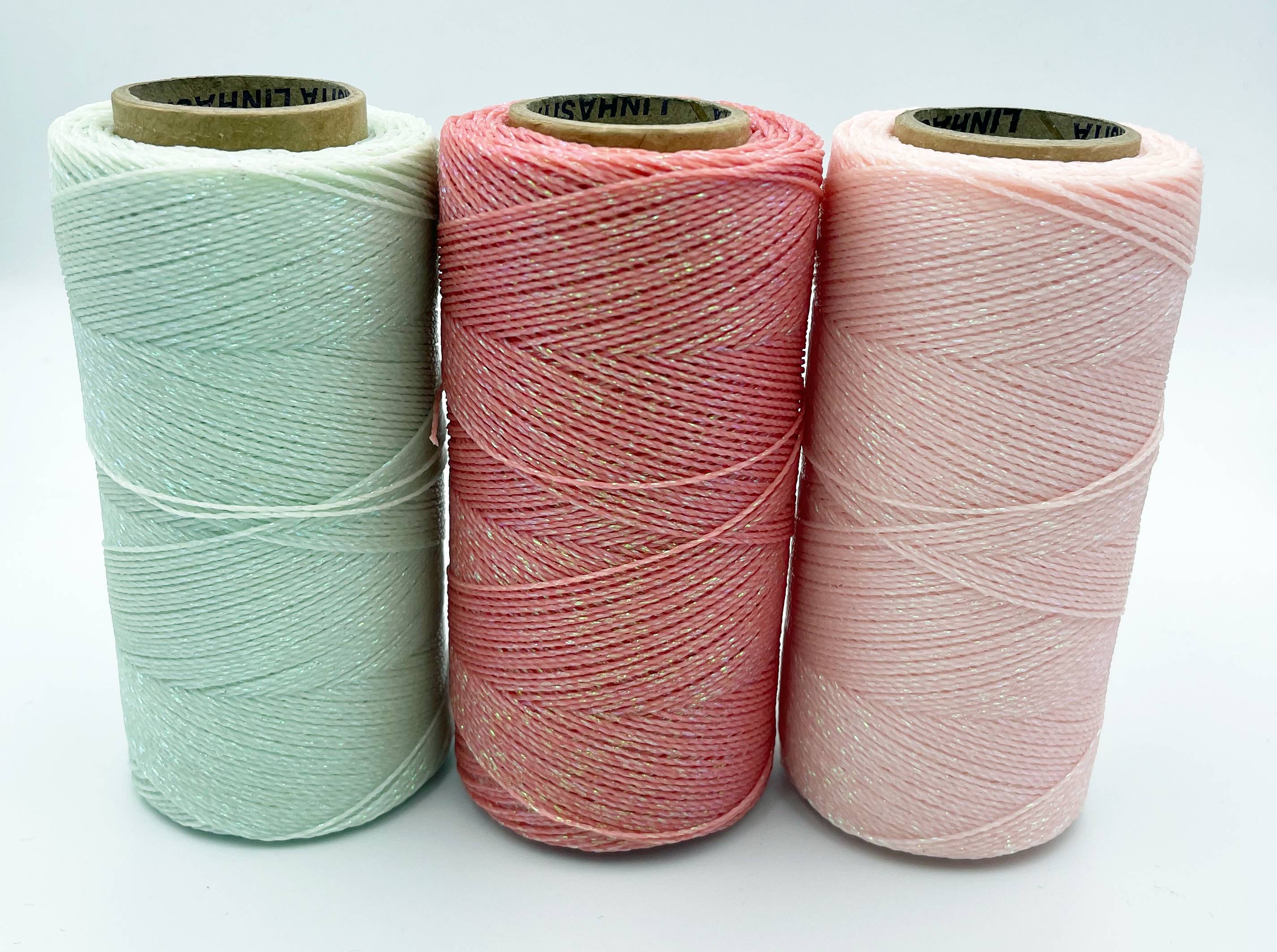 Voskovaná šňůra Linhasita 1 mm - barva Fresh Mint