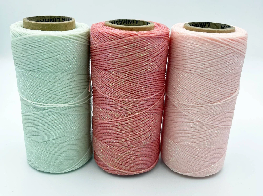 Voskovaná šňůra Linhasita 1 mm - barva Flamingo